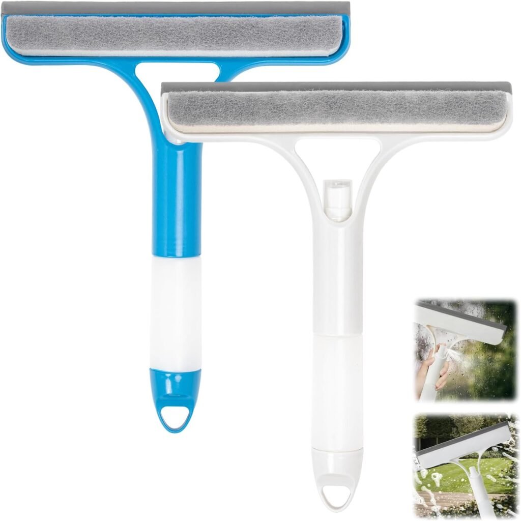 3 in 1 Window Cleaning Scraper, window squeegee, 2 pcs squeegee window cleaner, Multi-functional 1 we