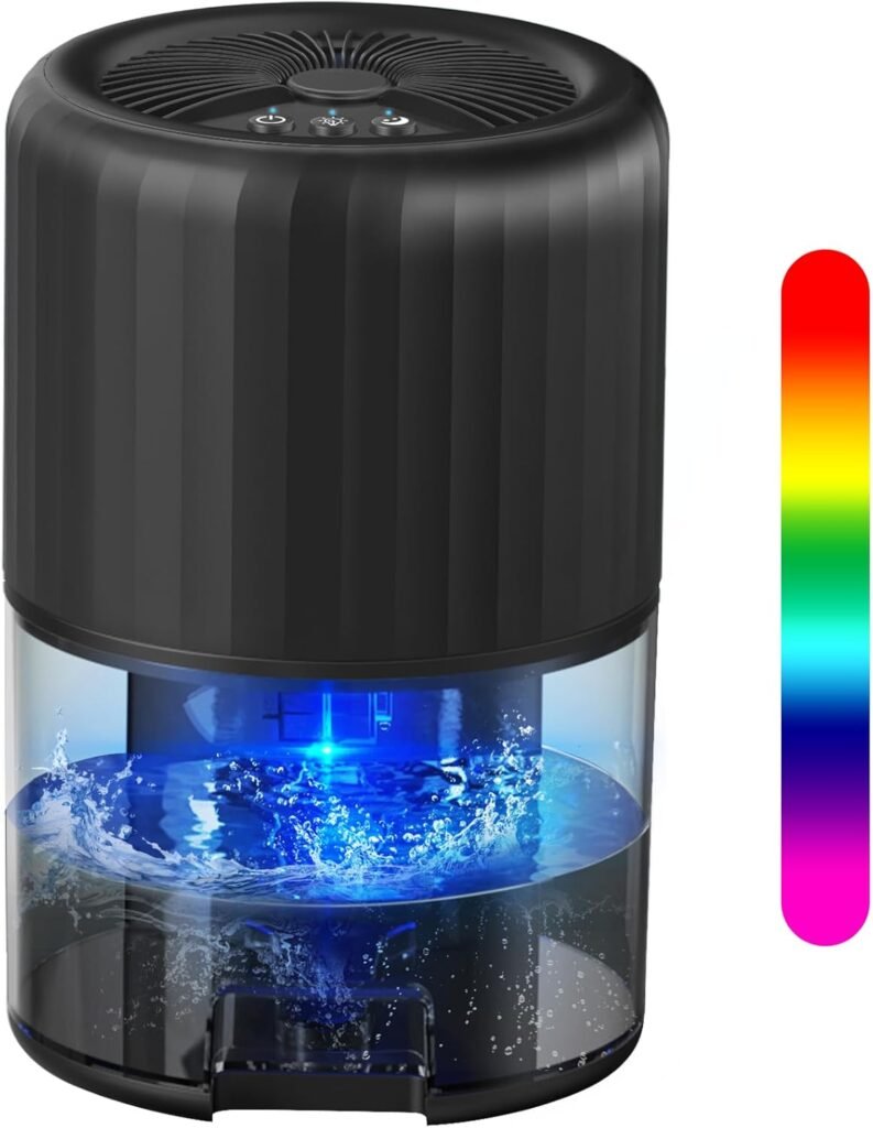 Dehumidifiers for Home,Dehumidifier for Bedroom with Auto Defrost Function, 2200ML Capacity, 2 Working Modes 4 fre